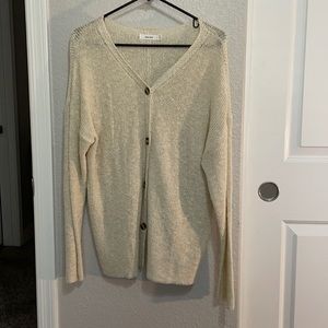 Cream Button Down Cardigan. Women’s size Small